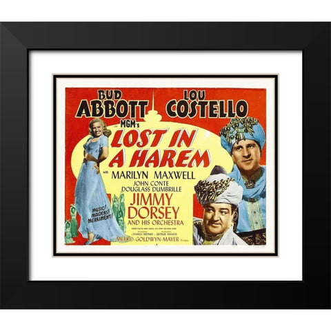 Abbott and Costello - Lost In A Harem Black Modern Wood Framed Art Print with Double Matting by Hollywood Photo Archive