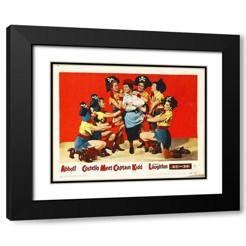 Abbott and Costello - Meet Captain Kidd Black Modern Wood Framed Art Print with Double Matting by Hollywood Photo Archive