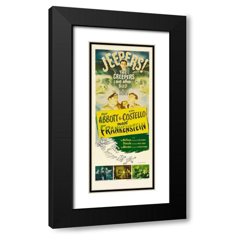 Abbott and Costello - Meet Frankenstein Black Modern Wood Framed Art Print with Double Matting by Hollywood Photo Archive