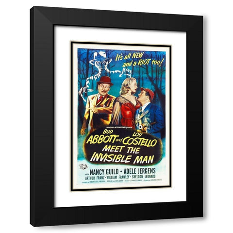 Abbott and Costello - Meet The Invisible Man Black Modern Wood Framed Art Print with Double Matting by Hollywood Photo Archive