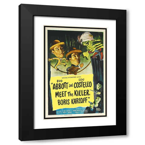 Abbott and Costello - Meet The Killer Black Modern Wood Framed Art Print with Double Matting by Hollywood Photo Archive