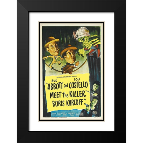 Abbott and Costello - Meet The Killer Black Modern Wood Framed Art Print with Double Matting by Hollywood Photo Archive