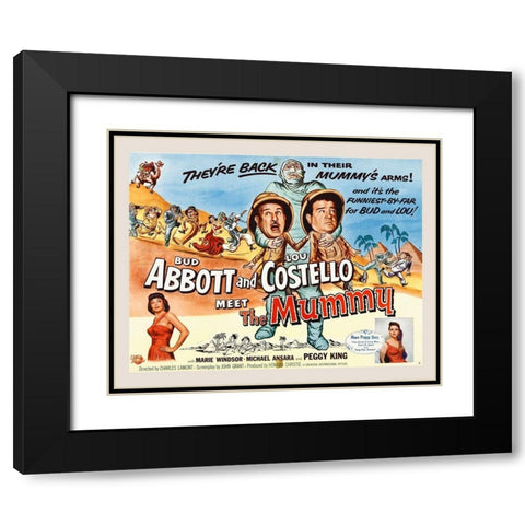 Abbott and Costello - Meet The Mummy Black Modern Wood Framed Art Print with Double Matting by Hollywood Photo Archive