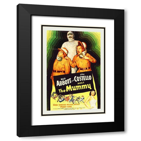 Abbott and Costello - Meet The Mummy Black Modern Wood Framed Art Print with Double Matting by Hollywood Photo Archive