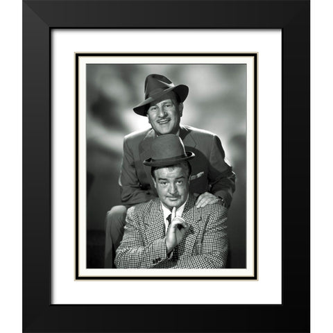 Abbott and Costello - Promotional Still Black Modern Wood Framed Art Print with Double Matting by Hollywood Photo Archive