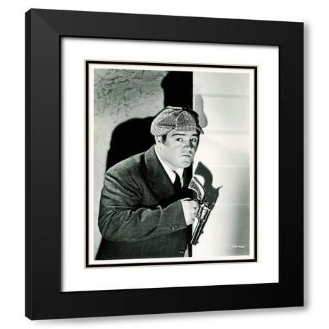 Abbott and Costello - Promotional Still - Who Done It Black Modern Wood Framed Art Print with Double Matting by Hollywood Photo Archive
