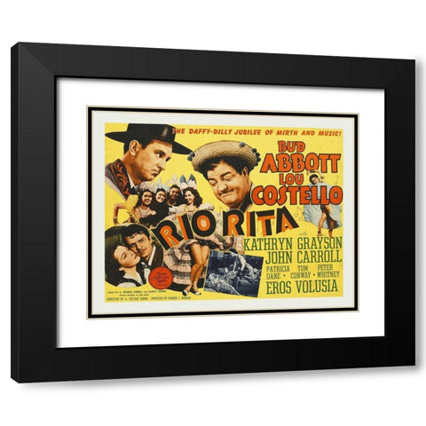 Abbott and Costello - Rio Rita Black Modern Wood Framed Art Print with Double Matting by Hollywood Photo Archive