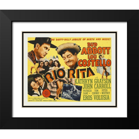 Abbott and Costello - Rio Rita Black Modern Wood Framed Art Print with Double Matting by Hollywood Photo Archive