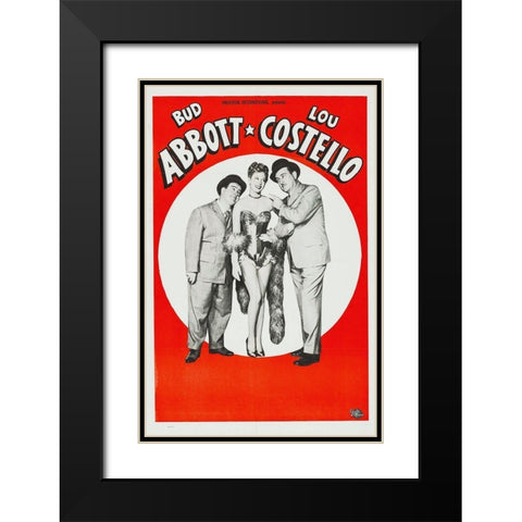 Abbott and Costello - Stock Poster Black Modern Wood Framed Art Print with Double Matting by Hollywood Photo Archive