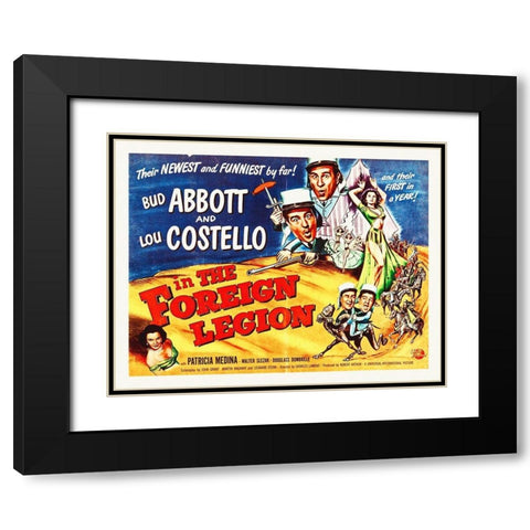 Abbott and Costello - The Foreign Legion Black Modern Wood Framed Art Print with Double Matting by Hollywood Photo Archive