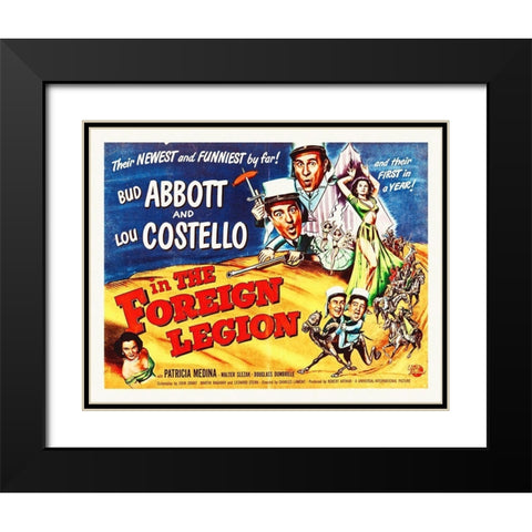 Abbott and Costello - The Foreign Legion Black Modern Wood Framed Art Print with Double Matting by Hollywood Photo Archive