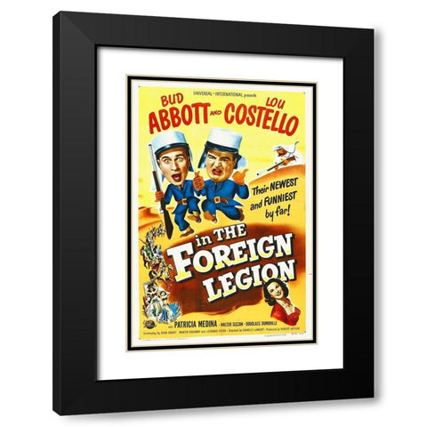 Abbott and Costello - The Foreign Legion Black Modern Wood Framed Art Print with Double Matting by Hollywood Photo Archive
