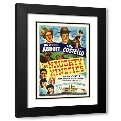 Abbott and Costello - The Naughty Nineties Black Modern Wood Framed Art Print with Double Matting by Hollywood Photo Archive