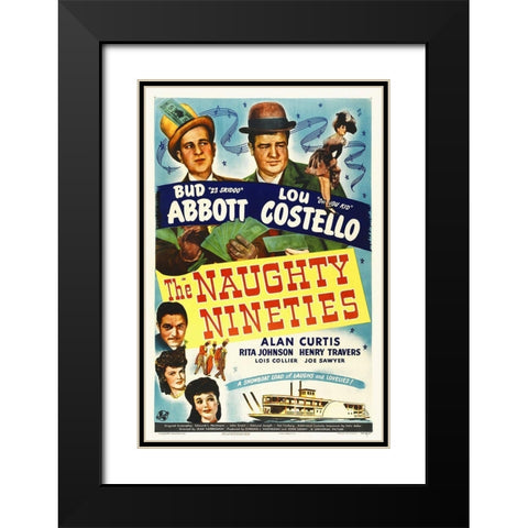 Abbott and Costello - The Naughty Nineties Black Modern Wood Framed Art Print with Double Matting by Hollywood Photo Archive