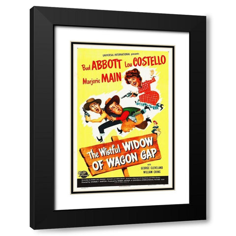 Abbott and Costello - The Wistful Widow of Wagon Gap Black Modern Wood Framed Art Print with Double Matting by Hollywood Photo Archive