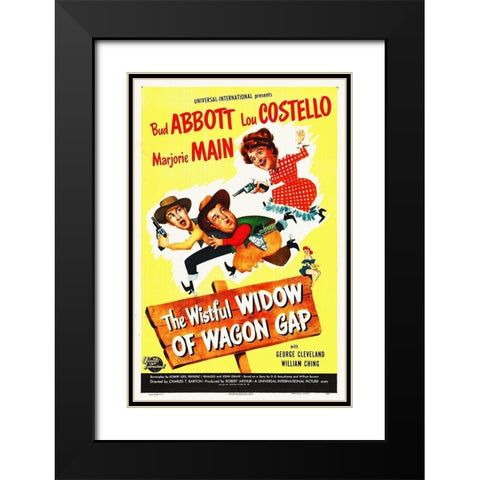 Abbott and Costello - The Wistful Widow of Wagon Gap Black Modern Wood Framed Art Print with Double Matting by Hollywood Photo Archive