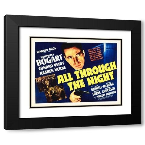 All Through The Night Black Modern Wood Framed Art Print with Double Matting by Hollywood Photo Archive