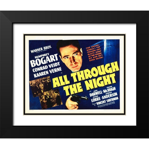 All Through The Night Black Modern Wood Framed Art Print with Double Matting by Hollywood Photo Archive