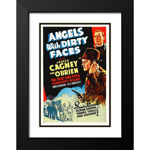 Angels With Dirty Faces Black Modern Wood Framed Art Print with Double Matting by Hollywood Photo Archive