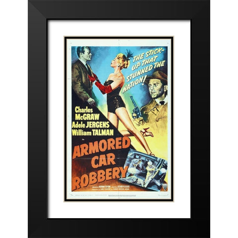 Armored Car Robbery Black Modern Wood Framed Art Print with Double Matting by Hollywood Photo Archive