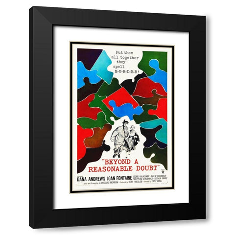 Beyond A Reasonable Doubt Black Modern Wood Framed Art Print with Double Matting by Hollywood Photo Archive