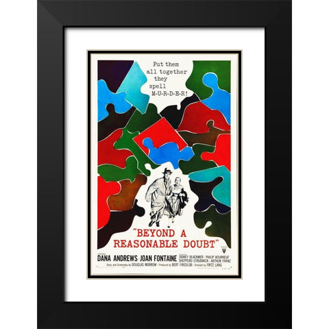 Beyond A Reasonable Doubt Black Modern Wood Framed Art Print with Double Matting by Hollywood Photo Archive