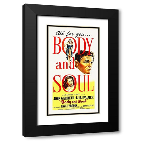 Body And Soul Black Modern Wood Framed Art Print with Double Matting by Hollywood Photo Archive