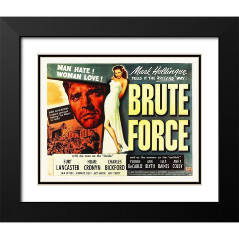 Brute Force Black Modern Wood Framed Art Print with Double Matting by Hollywood Photo Archive