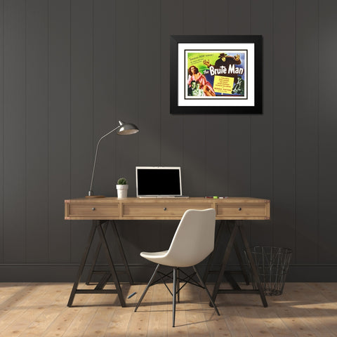 Brute Man Black Modern Wood Framed Art Print with Double Matting by Hollywood Photo Archive