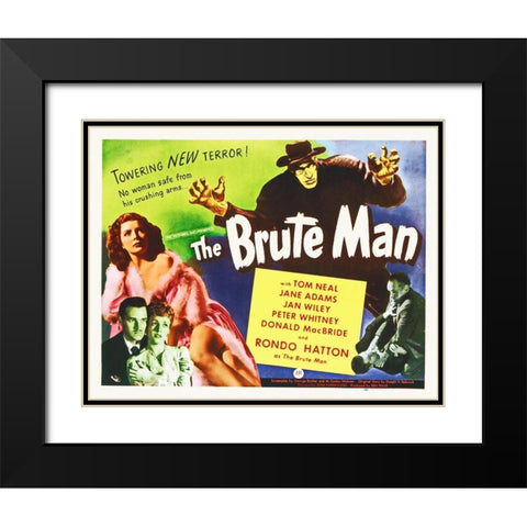 Brute Man Black Modern Wood Framed Art Print with Double Matting by Hollywood Photo Archive