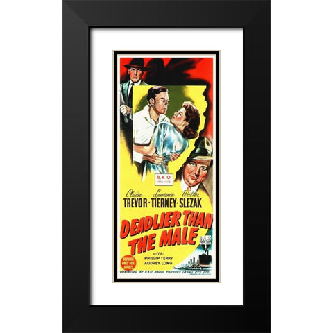 Deadlier Than The Male Black Modern Wood Framed Art Print with Double Matting by Hollywood Photo Archive