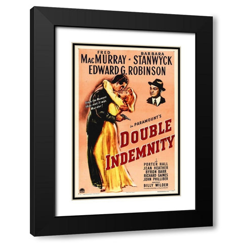 Double Indemnity Black Modern Wood Framed Art Print with Double Matting by Hollywood Photo Archive