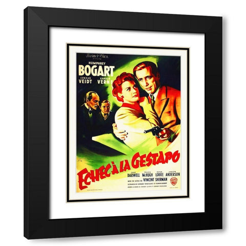 French - All Through The Night Black Modern Wood Framed Art Print with Double Matting by Hollywood Photo Archive