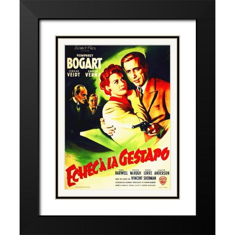 French - All Through The Night Black Modern Wood Framed Art Print with Double Matting by Hollywood Photo Archive