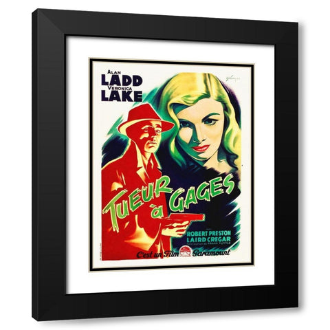 French - This Gun For Hire Black Modern Wood Framed Art Print with Double Matting by Hollywood Photo Archive