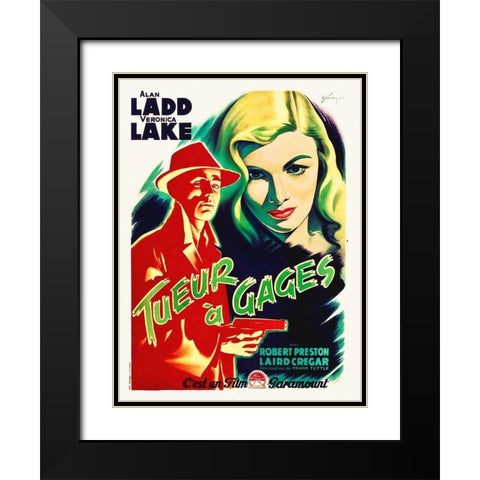 French - This Gun For Hire Black Modern Wood Framed Art Print with Double Matting by Hollywood Photo Archive