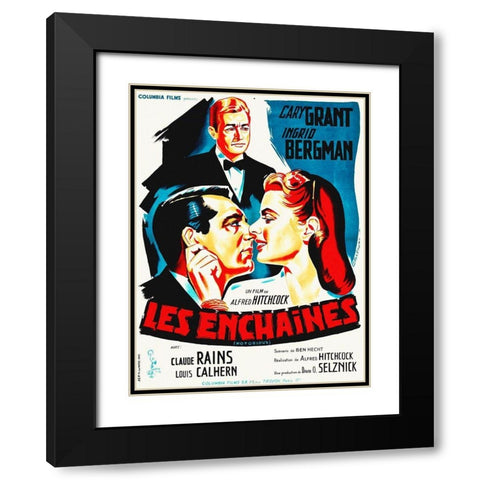 French Notorious Black Modern Wood Framed Art Print with Double Matting by Hollywood Photo Archive