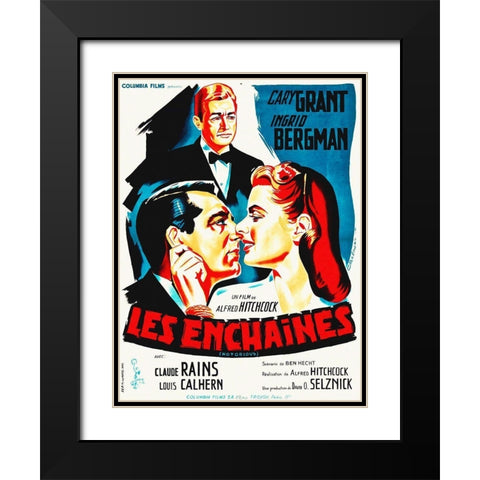 French Notorious Black Modern Wood Framed Art Print with Double Matting by Hollywood Photo Archive