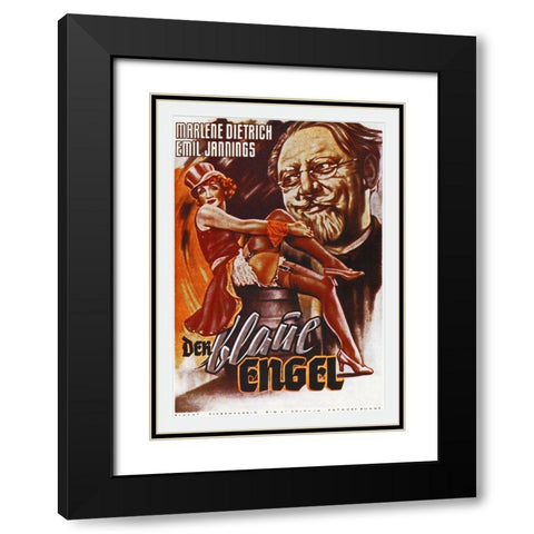 German - Blue Angel Black Modern Wood Framed Art Print with Double Matting by Hollywood Photo Archive