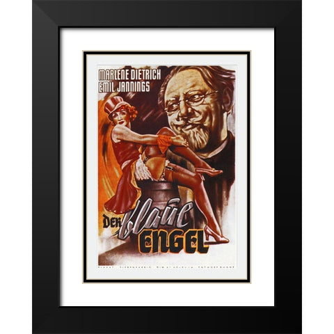 German - Blue Angel Black Modern Wood Framed Art Print with Double Matting by Hollywood Photo Archive