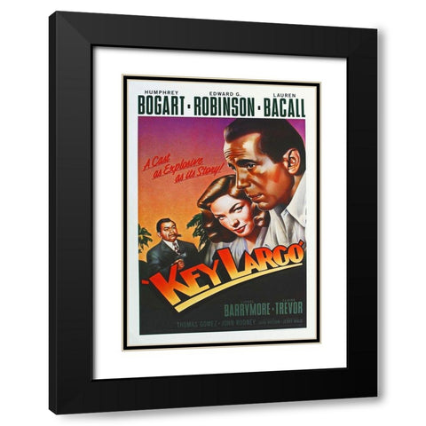 German - Key Largo Black Modern Wood Framed Art Print with Double Matting by Hollywood Photo Archive