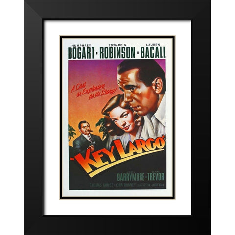 German - Key Largo Black Modern Wood Framed Art Print with Double Matting by Hollywood Photo Archive