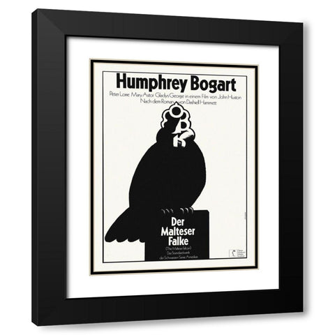 German - The Malteze Falcon Black Modern Wood Framed Art Print with Double Matting by Hollywood Photo Archive