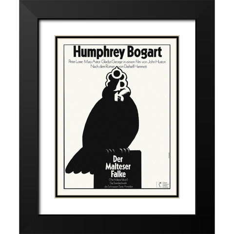 German - The Malteze Falcon Black Modern Wood Framed Art Print with Double Matting by Hollywood Photo Archive