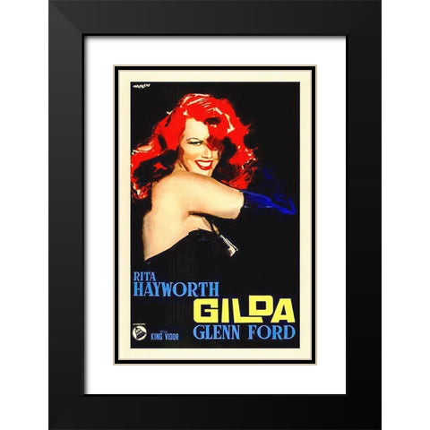 Gilda Black Modern Wood Framed Art Print with Double Matting by Hollywood Photo Archive