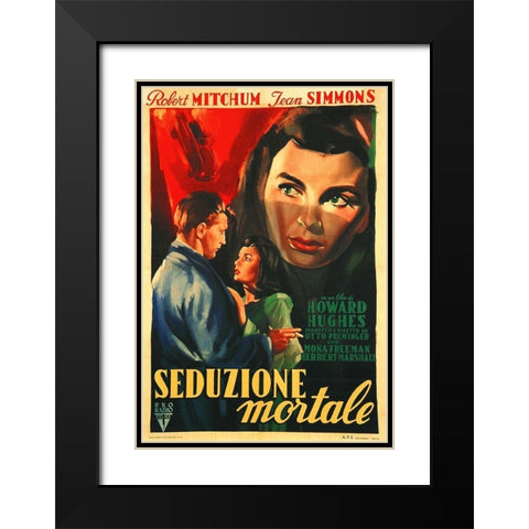 Italian - Angel Face Black Modern Wood Framed Art Print with Double Matting by Hollywood Photo Archive