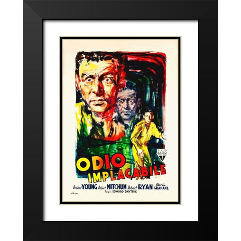 Italian - Crossfire Black Modern Wood Framed Art Print with Double Matting by Hollywood Photo Archive