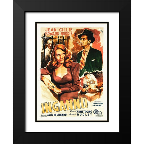 Italian - Decoy Black Modern Wood Framed Art Print with Double Matting by Hollywood Photo Archive