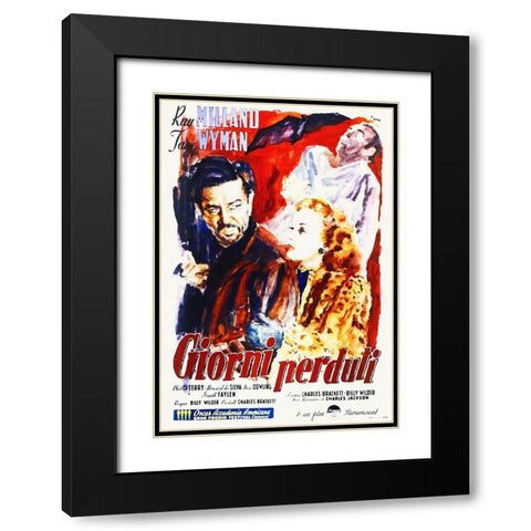 Italian - The Lost Weekend Black Modern Wood Framed Art Print with Double Matting by Hollywood Photo Archive