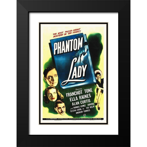 Phantom Lady Black Modern Wood Framed Art Print with Double Matting by Hollywood Photo Archive